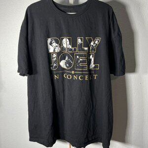 Billy Joel 2024 Black Graphic Print Concert Tour Tee T-Shirt SZ 3X
